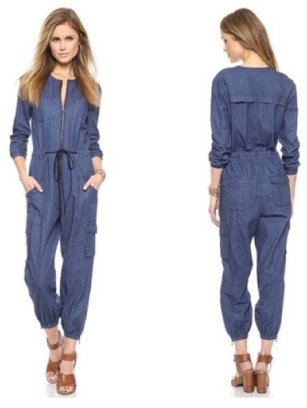 Ulla Johnson Estella Cotton Denim Utility Jumpsuit Size 2
